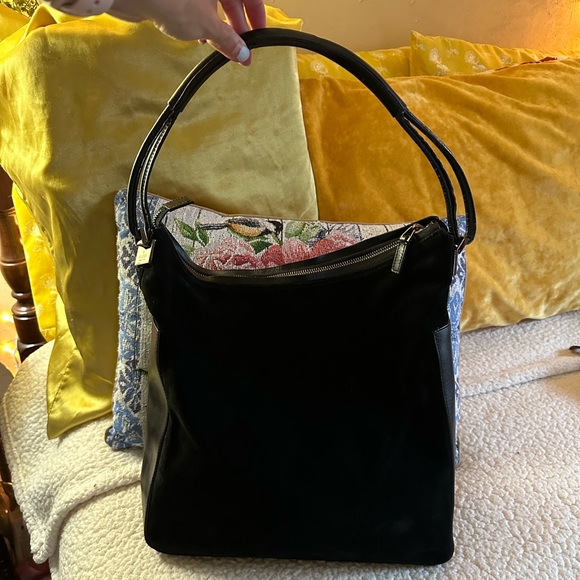 Vintage Gucci suede & leather shoulder bag - Picture 2 of 15